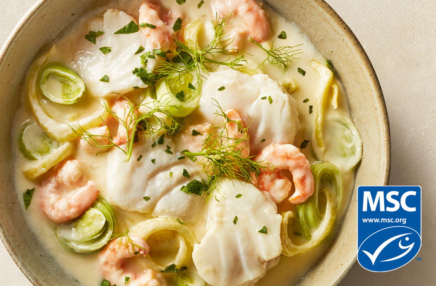 Image of Cod, prawns and fennel fish stew