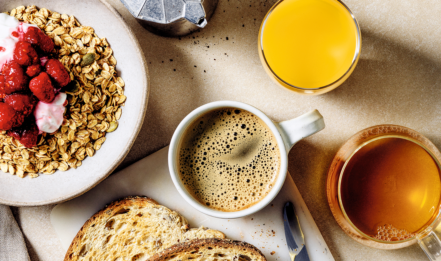 Tea, coffee and fizz
