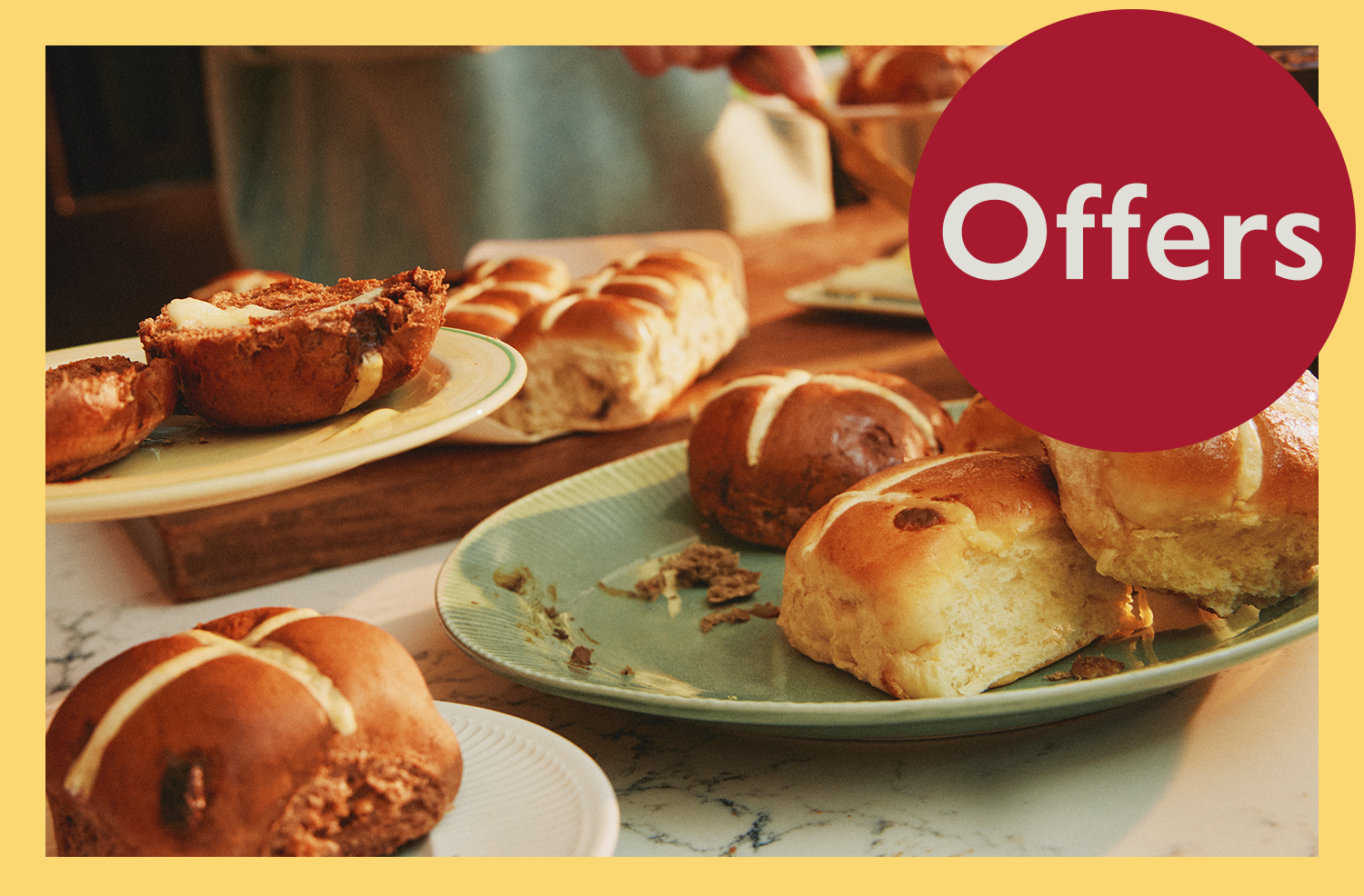 Hot cross bun offers