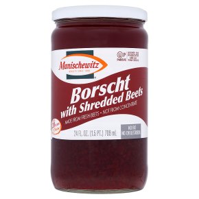 Manischewitz borscht with diced beets