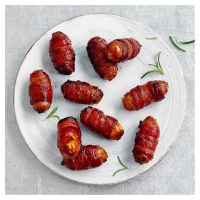 16 Duchy Organic Free Range British Pork Sausages wrapped in Bacon