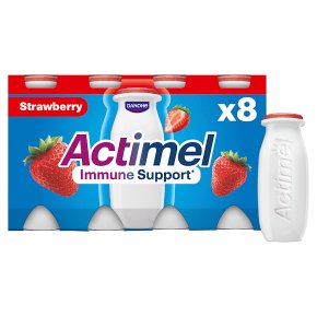 Actimel Immunity Strawberry Flavour Live Yogurt Drinks