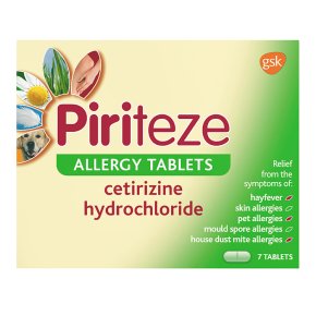 Piriteze Allergy Tablets