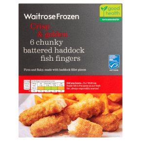 Waitrose Frozen 6 Battered Haddock Fingers