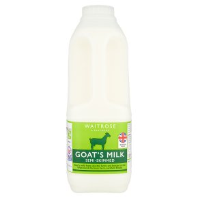 Waitrose Semi Skimmed Goats Milk