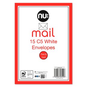 Nu Mail Envelopes - C5 - 15Pk