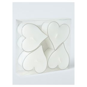 John Lewis Heart Tealight Candles, Set of 4