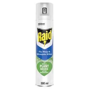 Raid Plant Based Fly, Wasp & Mosquito Killer Spray 300ml
