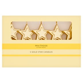 Waitrose 5 Gold Star Candles