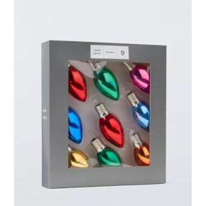 9pc Light Bulb Baubles