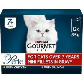 Gourmet Perle Senior 7+ Mini Fillets in Gravy Wet Cat Food