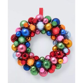 40cm Multi Bauble Wreath