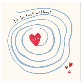 Heart Inside A Maze Valentine's Day Card
