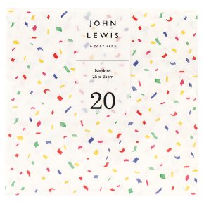 JL Birthday Balloons Cocktail Napkin 24cm 20 pack