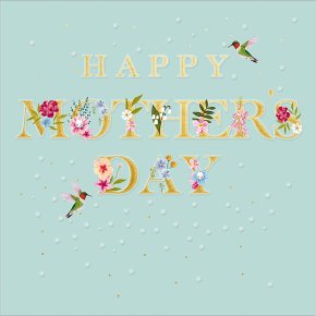 Floral Lettering Mother's Day Card