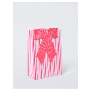 Striped Bow Small Bag