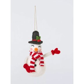Snowman Striped Scarf Bauble