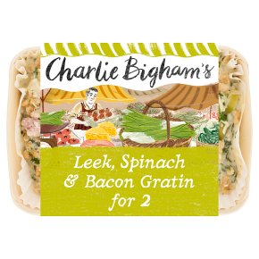 Charlie Bigham's Leek, Spinach & Bacon Gratin