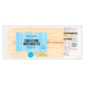 Waitrose 2 Bake at Home White Baguettes