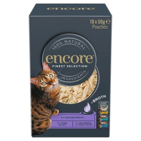 Encore Natural Cat Food Finest Selection in Broth Pouches