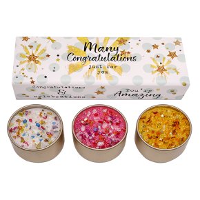 Best Kept Secrets 3 Lite Candle Tin, Many Congratulations