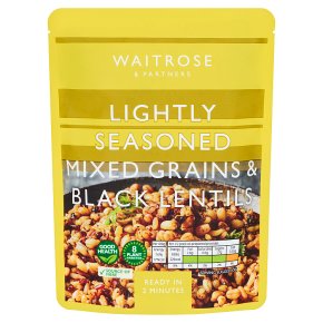 Waitrose Lightly Seasoned Mixed Grains & Black Lentills