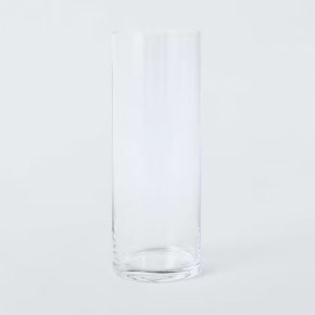 John Lewis Cylinder Vase, H27cm, Clear