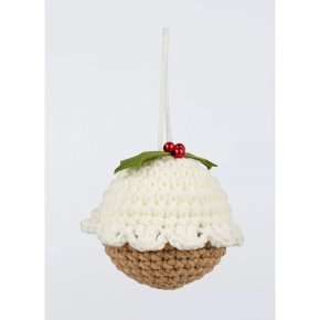 Crochet Xmas Pudding Bauble