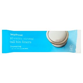 Waitrose Extra Strong Tall Bin Liners 50L