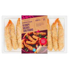 Waitrose 10 Crispy Breaded King Prawns