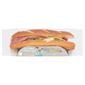 Heston from Waitrose Salt Beef Pretzel Sub