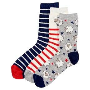 Waitrose Cotton Rich Sheep Ankle Socks