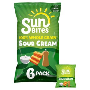 Sunbites Sour Cream & Cracked Black Pepper Multipack Snacks