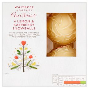 Waitrose Xmas Lemon & Rasp Snowballs 4s