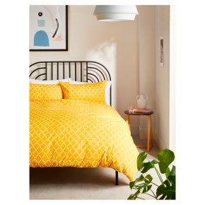 John Lewis Anyday Diamonds Duvet Cover Set Yellow King