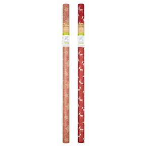 Waitrose Christmas Reindeer/Star Wrap