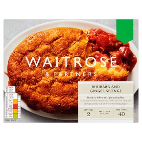 Waitrose Rhubarb and Ginger Sponge