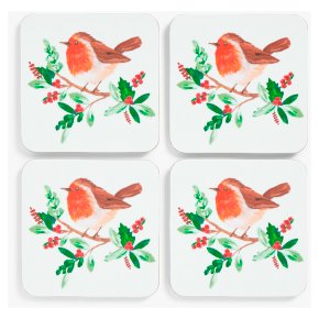 John Lewis Robin Coasters Set Of 4