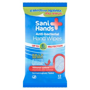 Sani+hands antibacterial cleansing hand wipes