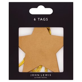 John Lewis Gold Star Gift Tags