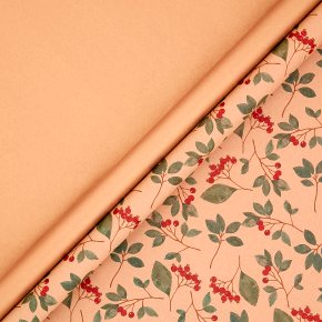 John Lewis Cranberry/Gold Kraft Wrap 4m