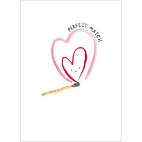 Two Hearts And Match Valentine's Day Card
