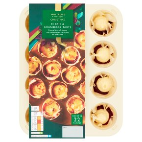 Waitrose Party 12 brie & cranberry filo tartlets