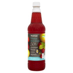 Waitrose 50% juice Summer fruits squash no added sugar
