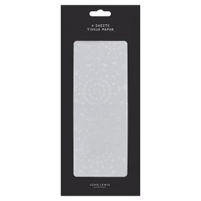 John Lewis Silver Snowflake Tissue