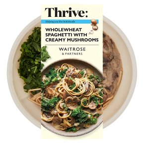 Thrive: Wholewheat Spaghetti with Mushrooms