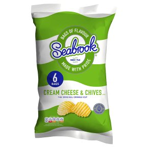 Seabrook crinkle cream cheese & chives crisps