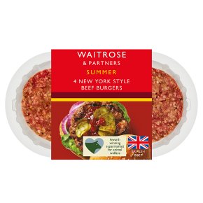 Waitrose Summer 4 New York Style Beef Burgers