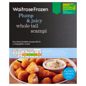 Waitrose Frozen Whole Tail Scampi