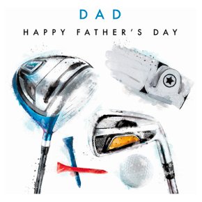 Golf Happy Fathers Day Card